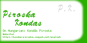 piroska kondas business card